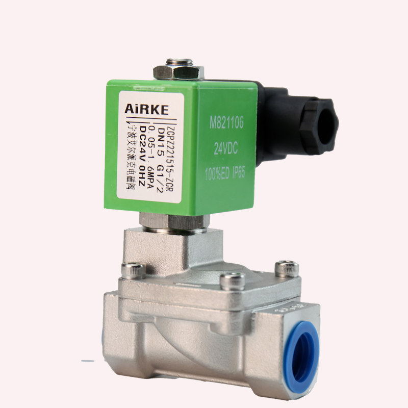 zcpz不锈钢电磁阀先导式膜片式常闭型空气水用4分6分1寸高压