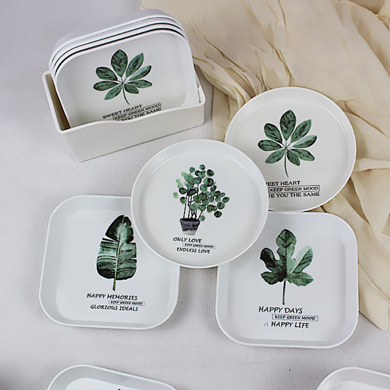 餐桌吐骨头碟垃圾盘家用四方仿瓷水果盘干果糖果碟子时尚果壳渣盘