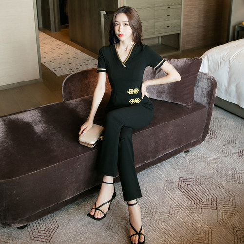 足浴技师工作服夏季美容院养生