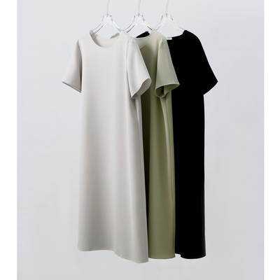 慵懒风宽松抗皱三醋酸连衣裙休闲