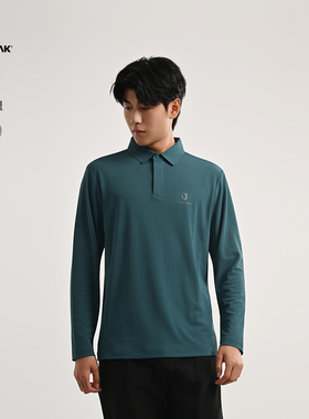 BLACKYAK/布来亚克2025秋新款男商务翻领长袖POLO T恤FYM419