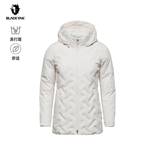 BLACKYAK/布来亚克 冬季户外中长款女轻量羽绒服WVW554蓬松度659