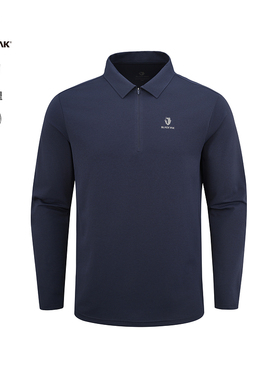 BLACKYAK/布来亚克2025春新款男士休闲翻领长袖POLO T恤SYM003