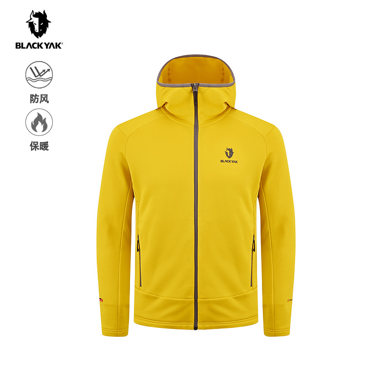 BLACKYAK/布来亚克2025秋新款男户外保暖连帽外套软壳夹克FYM661
