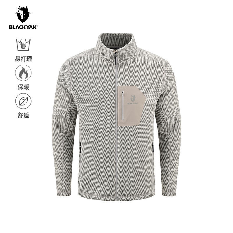 BLACKYAK/布来亚克2025秋冬新款男保暖立领全拉抓绒衣外套WYM625