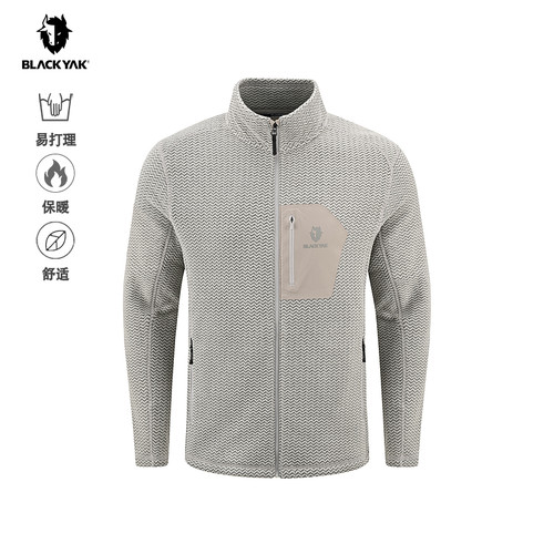 BLACKYAK/布来亚克2025秋冬新款男保暖立领全拉抓绒衣外套WYM625