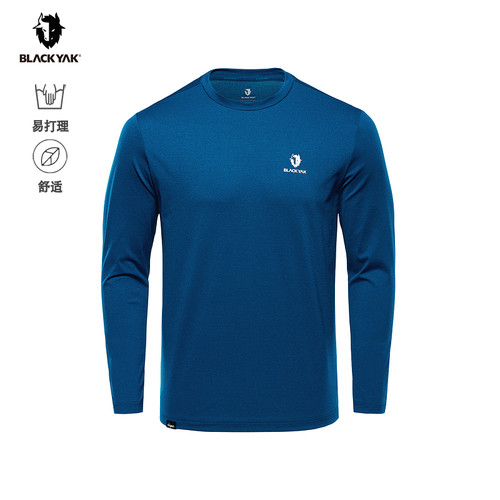 BLACKYAK/布来亚克 24秋冬新款保暖弹力百搭长袖圆领T恤男FVM613