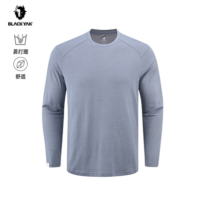BLACKYAK/布来亚克2025秋新款男长袖圆领T恤FYM409