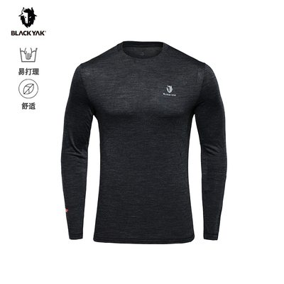 BLACKYAK/布来亚克春秋新款男士户外DNS系列长袖圆领T恤FVM653