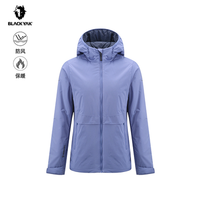 BLACKYAK/布来亚克2026春新款户外保暖防风连帽外套夹克女SIW312