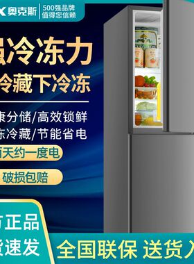 奥克斯66L/128升冰箱家用双开门大容量出租房小型电冰箱一级节能