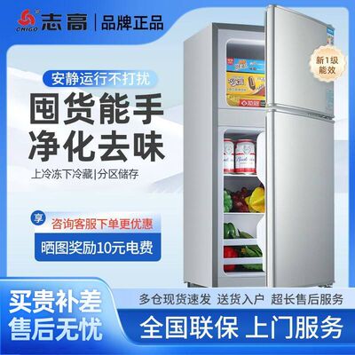一级能效志高小冰箱小型家用宿舍租房用迷你省电办公室双门电冰箱