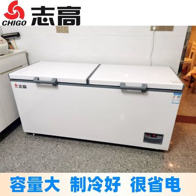 志高冰柜家用冷柜单温大容量冷藏冷冻两用冰箱商用冷链节能卧式