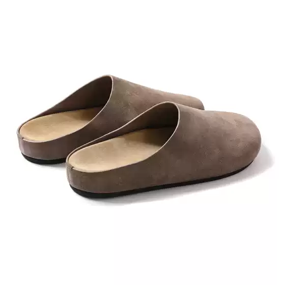 Painter-Made Full Leather Mules/Slip-On Half-Slippers with Closed Toe Birkenstock Style, Casual and Comfortable, Unisex