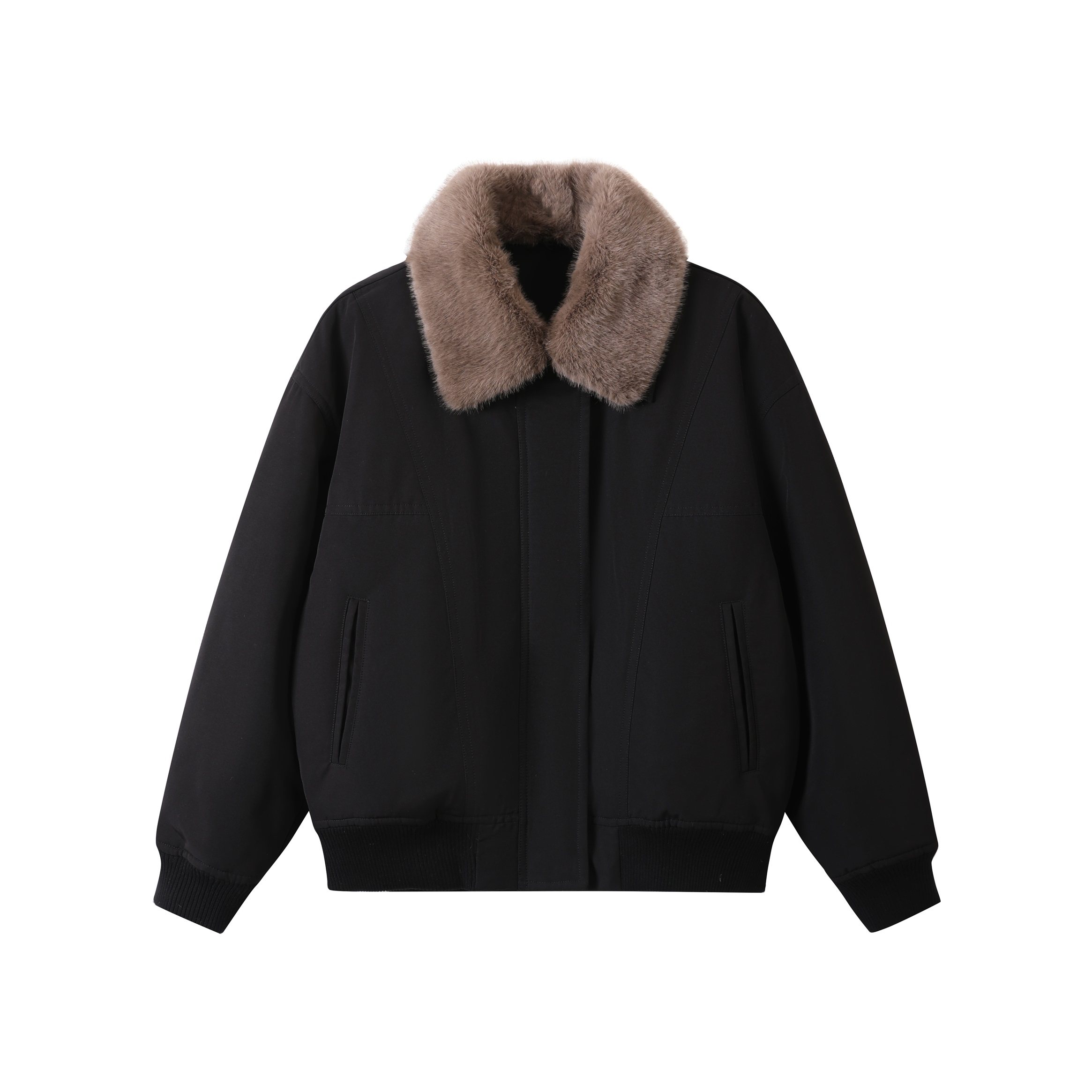 thumbnail for Painter made 24fw detachable mink fur collar 3M Thinsulate cotton commuter versatile jacket padded jacket