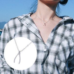 日韩版潮流新款简约个性小众设计感锁骨链ins冷淡风如愿骨项链女