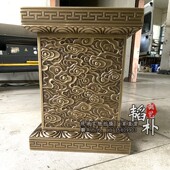 定制黄铜柜子铝板雕刻祥云板铜桌面仿古铜地雕新中式 回纹雕花浮雕