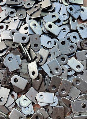 铁耳仔片门窗焊接固定配件五金件长孔无孔防盗网耳朵片半圆封口片