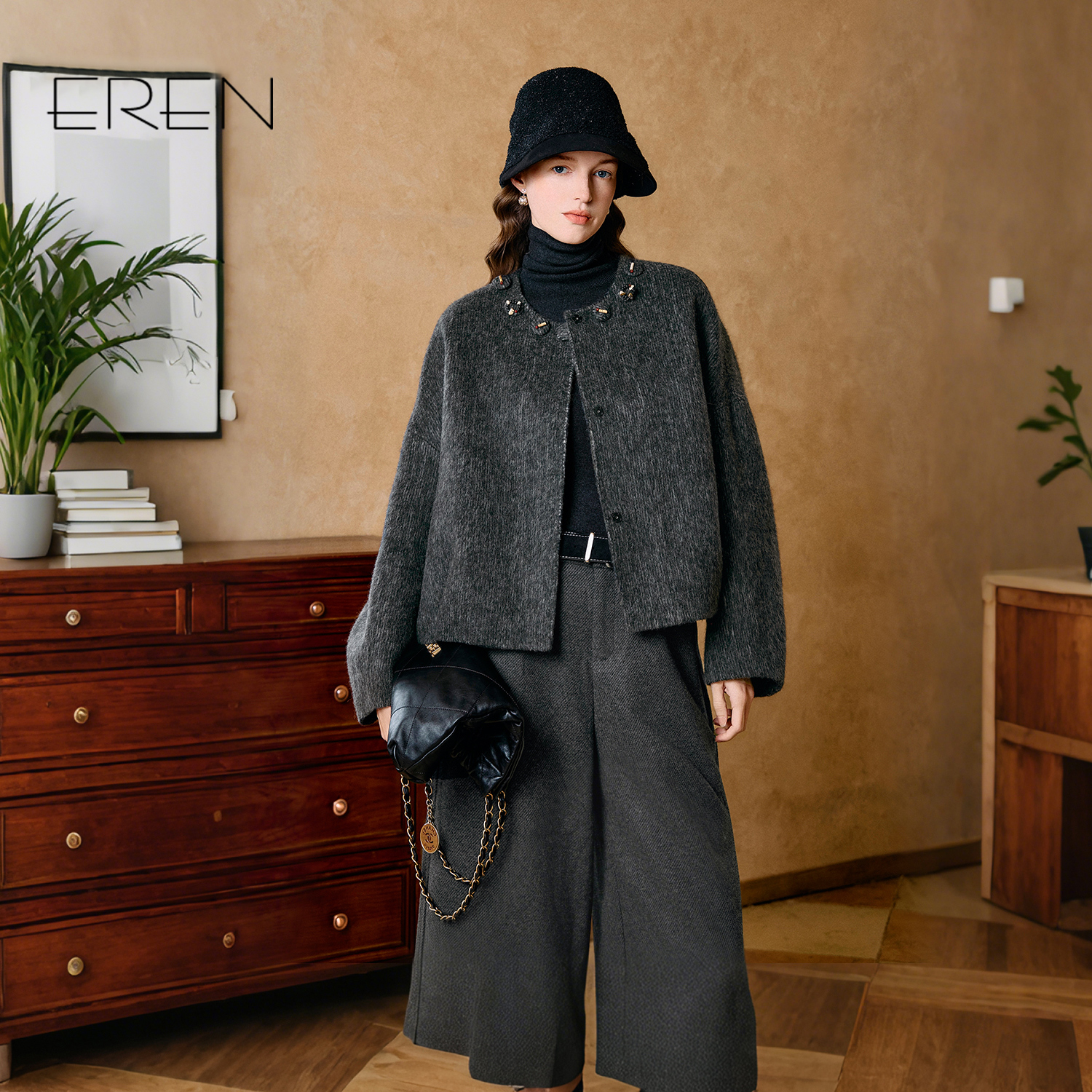 EREN双面羊毛大衣高级感外套