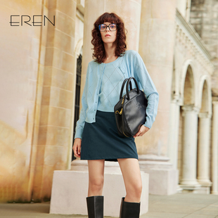 羊毛针织衫 100羊毛 套装 EREN 洋气时尚 背心女2025秋季 法式 新款