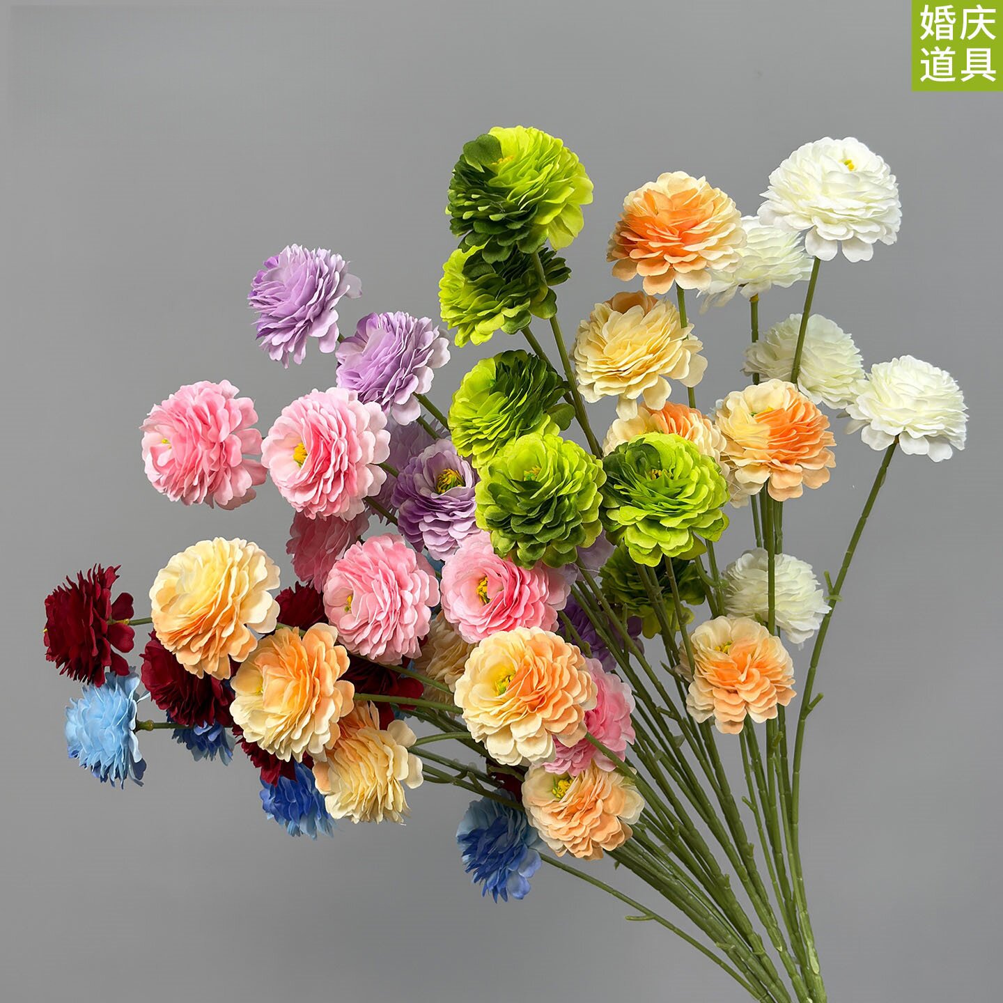 中式田园风仿真6头不带叶丁香假花家居客厅摆件婚庆花艺造景装饰
