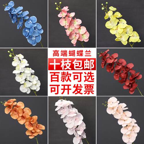 仿真蝴蝶兰家居摆件婚礼插花花艺