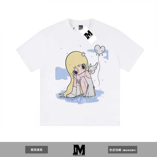 MEDM AGFR野有上秋雨天印花短袖T恤女动漫设计感小众百搭上衣