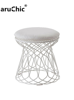 MaruChic创意设计师家具re-trouvé墩 意式现代简约休闲钢丝矮凳