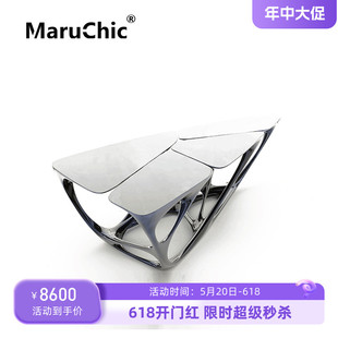 MaruChic创意设计师家具mesa table梅萨桌小户型客厅玻璃钢茶几
