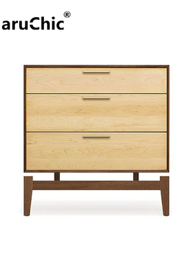 MaruChic北欧实木 设计师家具 copeland  nightstand三抽床头