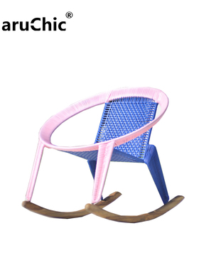 MaruChic创意设计师家具La Suprema北欧户外藤编靠背休闲摇摇椅