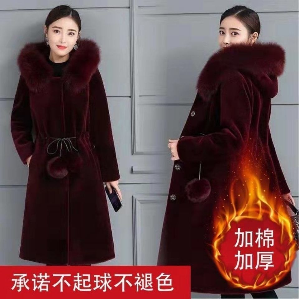 貂皮大衣水貂绒外套女秋冬季新款大码加厚