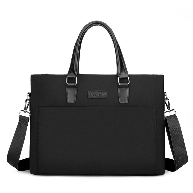 仅亏一天真皮新款 男士时尚牛津布手提商务公文包休闲大容量会议