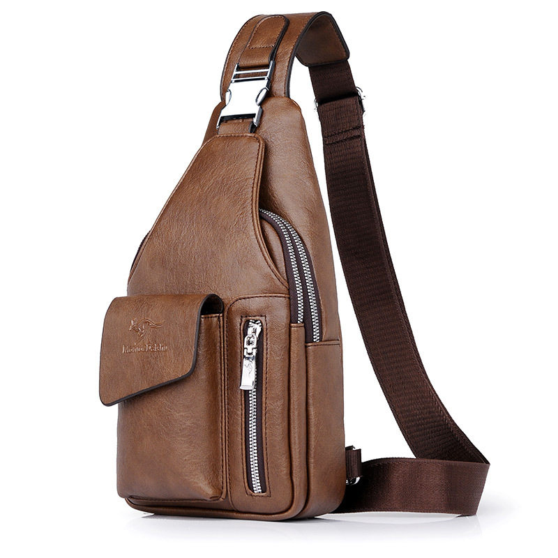 仅亏一天真皮新款源头工厂男士胸包斜挎包单肩包青年学生时尚小背