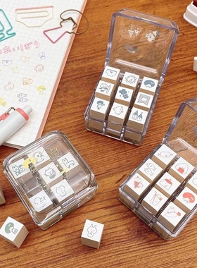 现货日本Beverly女子博北欧风数字mizutama限定可爱迷你手账印章