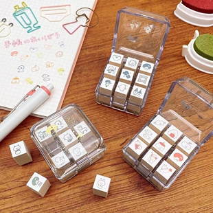 现货日本Beverly女子博北欧风数字mizutama限定可爱迷你手账印章