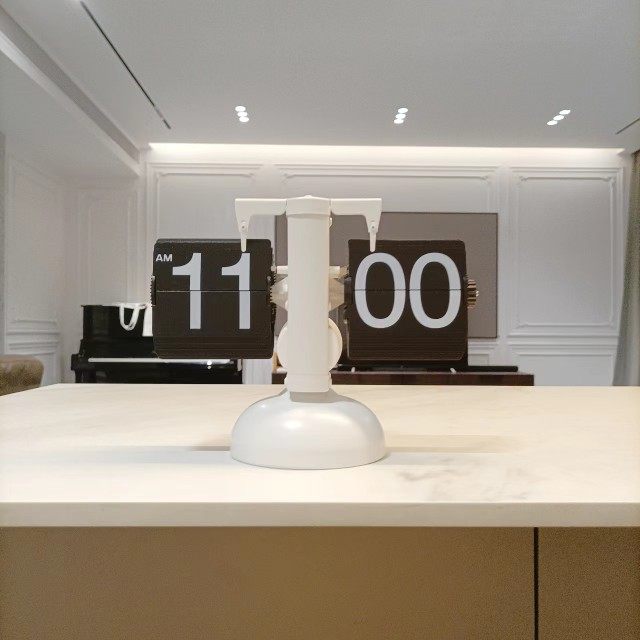 妙刻翻页钟自动复古机械钟表创意摆件台式座钟时钟客厅数字电子钟,家居饰品,座钟,淘宝优惠券,粉丝福利购,淘宝优惠卷