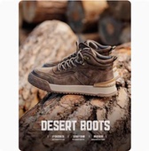 男士 户外登山英伦风复古马丁靴 男鞋 高帮真皮休闲板鞋 梅西 工装