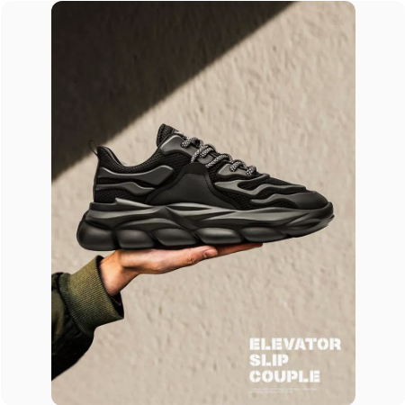 【梅西】黑武士男鞋运动鞋夏季新款轻便休闲鞋网面透气老爹鞋潮鞋