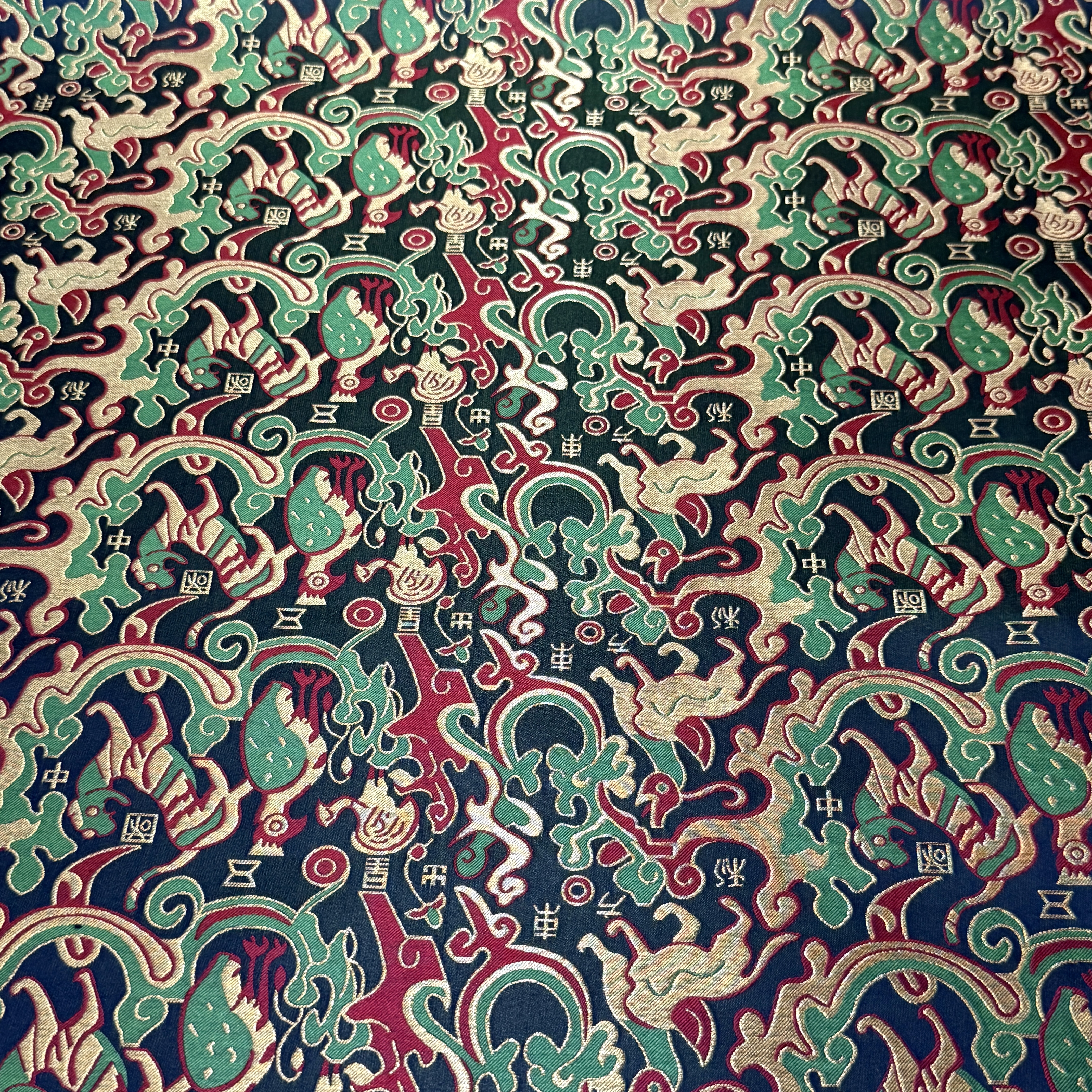 非遗传承织金宋锦五星出东方100桑蚕丝（除金线外）面料