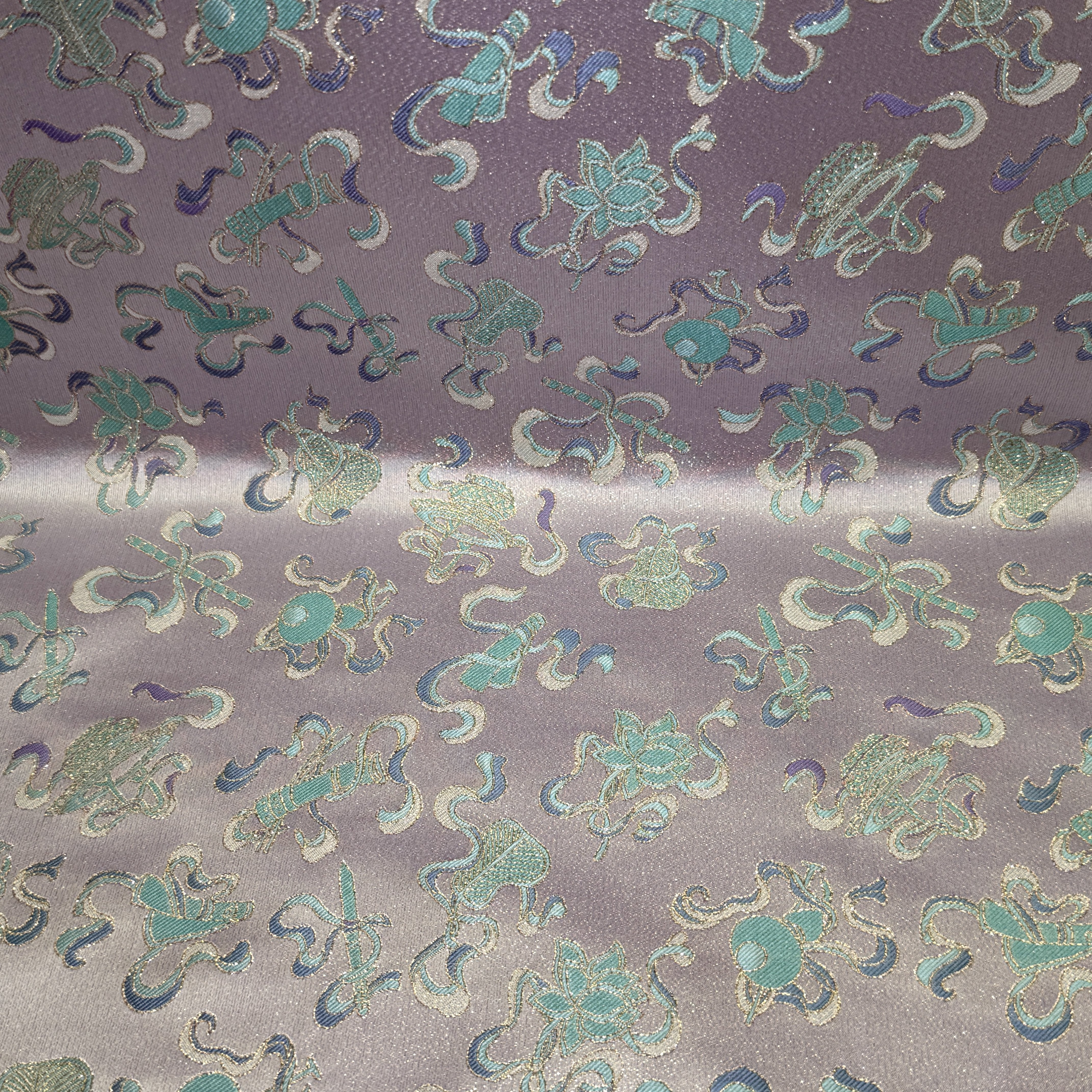 非遗传承织金宋锦八宝葫芦100桑蚕丝（除织金外）面料