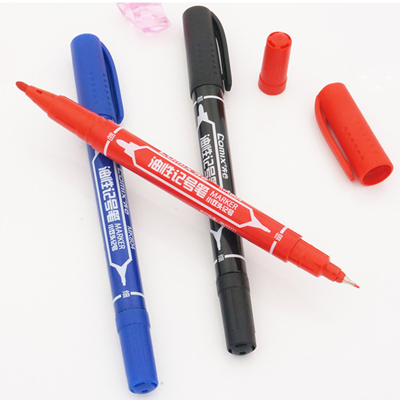 QIXIN MK804 소형 양방향 마커 마커 펜 유성 펜 학생 후크 펜 속건성 초극세 펜 라인 펜