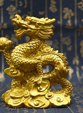 青龙招财风水摆件生肖家具客厅办公室装饰品十二生肖工艺品摆设