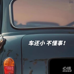 汽车个性车还小不懂事搞笑有趣创意车贴五菱mini等小型车装饰贴纸