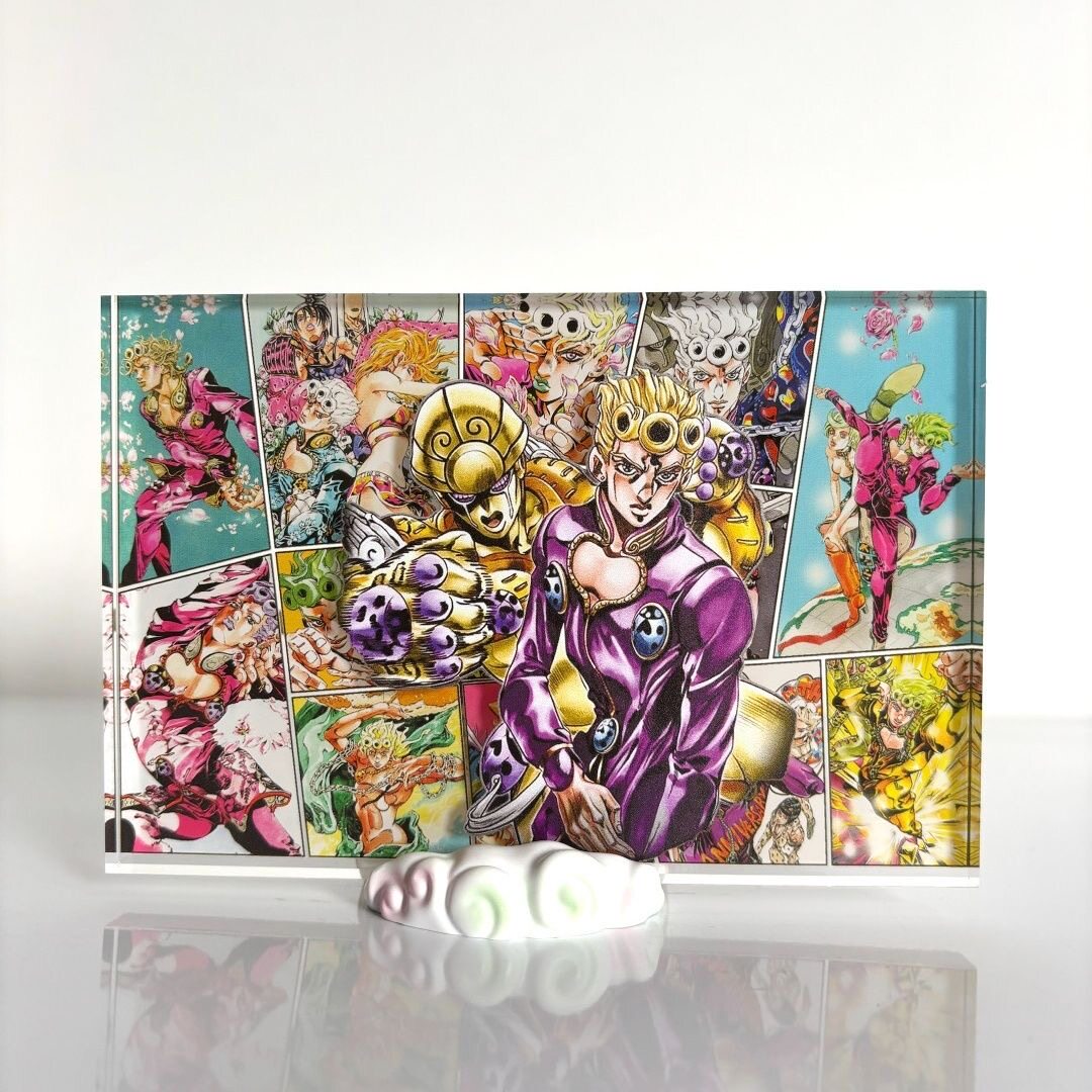 thumbnail for Fluffy Acrylic Brick JOJO's Bizarre Adventure Jobana Fluffy Stone Sea Birthday Crystal Brick Millet Gift