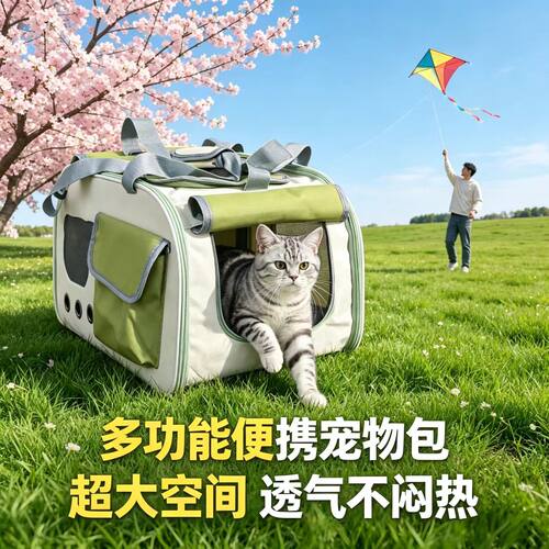 猫包便携外出猫咪手提斜跨大容量包通风透气防应激狗狗超大宠物包
