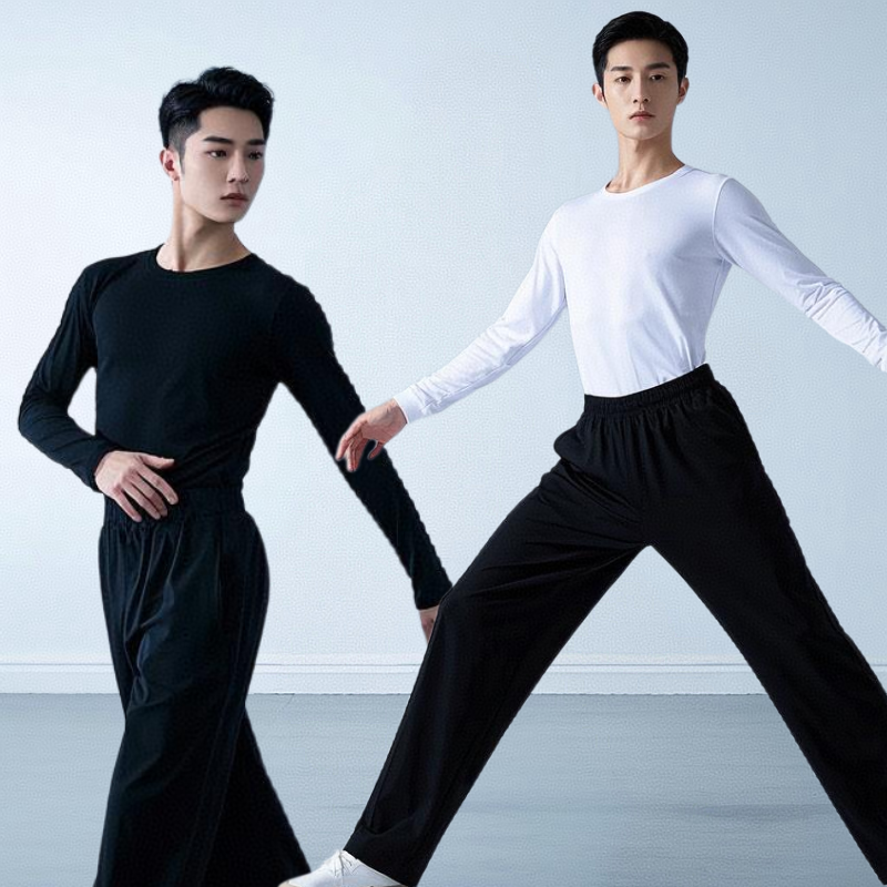 舞蹈服练功服男士宽松学生形体服