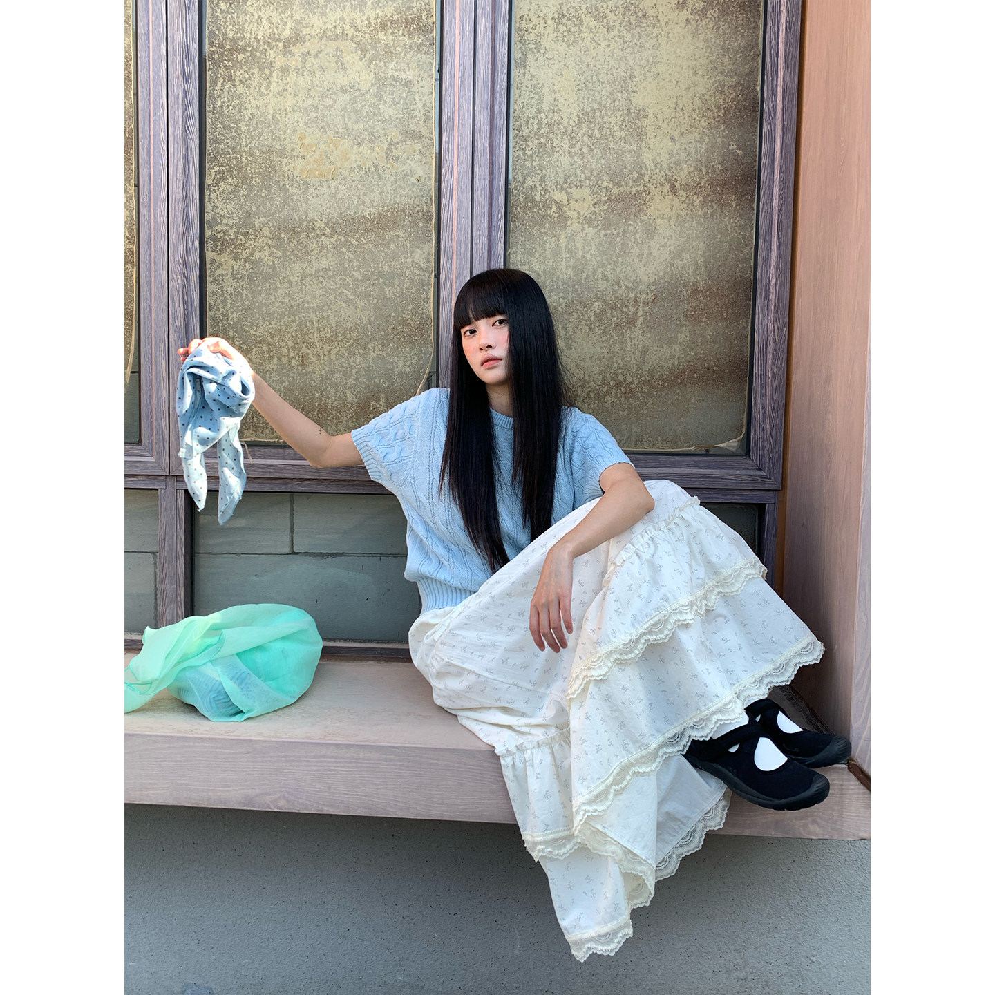 CCKOK 2026新品早春韩系通勤穿搭纯色套头麻花短袖针织上衣女