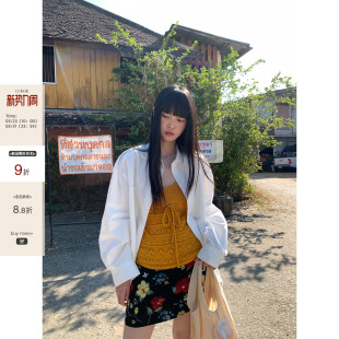 新款 CCKOK 2026夏季 衬衫 100%棉舒适防晒薄外套女 纯色宽松休闲长袖