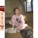 港风上衣女 新款 CCKOK 古着vintage动物印花圆领宽松卫衣2025秋季